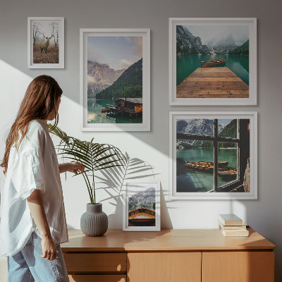 Tableau de décoration murale Paysages de montagne avec des lacs