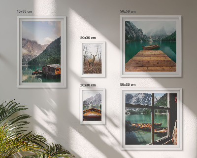 Tableau de décoration murale Paysages de montagne avec des lacs
