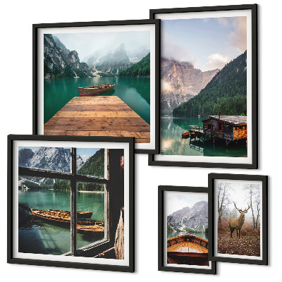 Tableau de décoration murale Paysages de montagne avec des lacs
