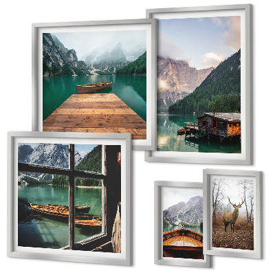 Tableau de décoration murale Paysages de montagne avec des lacs