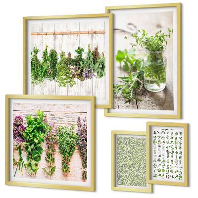 Lot de tableaux encadrés Inspirations de décoration à base de plantes