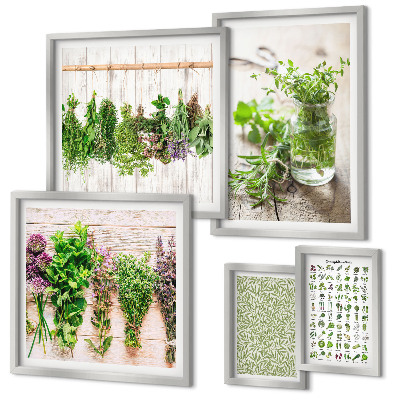 Lot de tableaux encadrés Inspirations de décoration à base de plantes