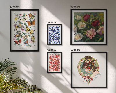 Tableau de décoration murale Fleurs, papillons, décorations vintage