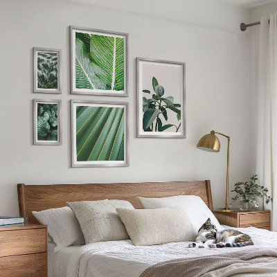 Ensemble de 5 tableaux Inspirations végétales tropicales