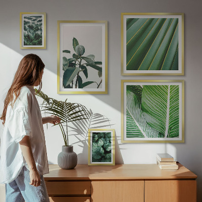 Ensemble de 5 tableaux Inspirations végétales tropicales