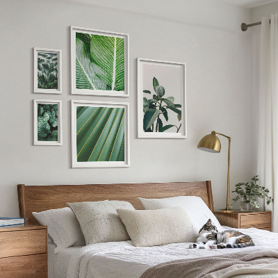 Ensemble de 5 tableaux Inspirations végétales tropicales