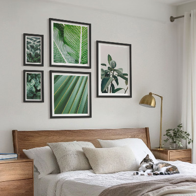 Ensemble de 5 tableaux Inspirations végétales tropicales