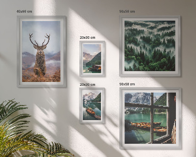 Tableau de décoration murale Nature animaux sauvages montagnes