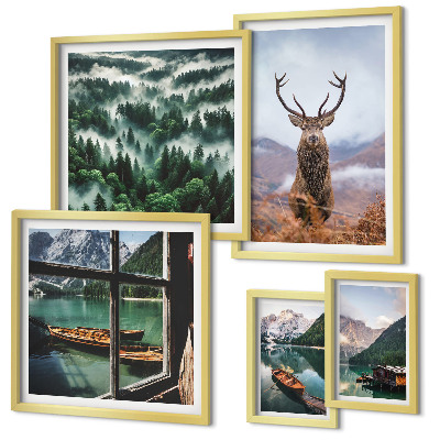 Tableau de décoration murale Nature animaux sauvages montagnes