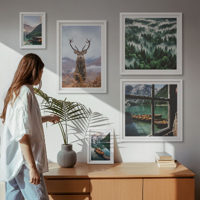 Tableau de décoration murale Nature animaux sauvages montagnes