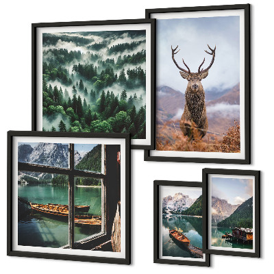 Tableau de décoration murale Nature animaux sauvages montagnes