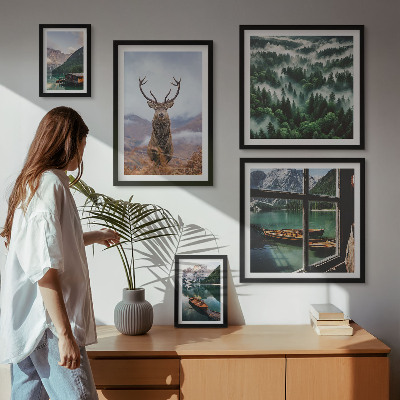 Tableau de décoration murale Nature animaux sauvages montagnes