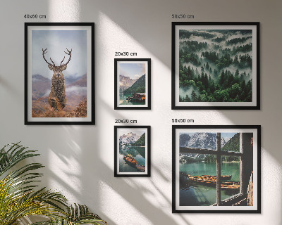 Tableau de décoration murale Nature animaux sauvages montagnes