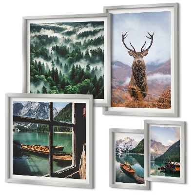 Tableau de décoration murale Nature animaux sauvages montagnes