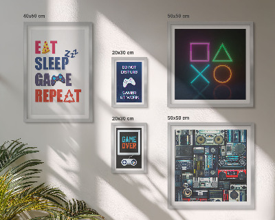 Ensemble de 5 tableaux Décorations élégantes pour gamers