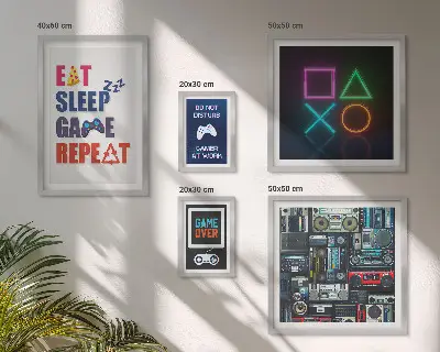 Ensemble de 5 tableaux décoratifs pour gamers décorations élégantes
