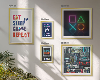 Ensemble de 5 tableaux Décorations élégantes pour gamers