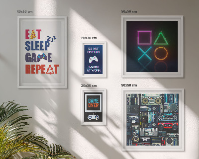 Ensemble de 5 tableaux Décorations élégantes pour gamers