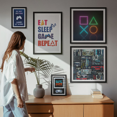 Ensemble de 5 tableaux Décorations élégantes pour gamers