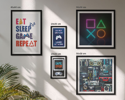 Ensemble de 5 tableaux Décorations élégantes pour gamers