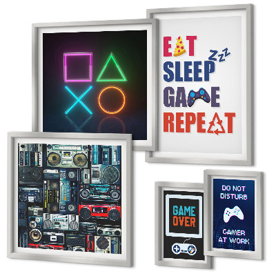 Ensemble de 5 tableaux Décorations élégantes pour gamers