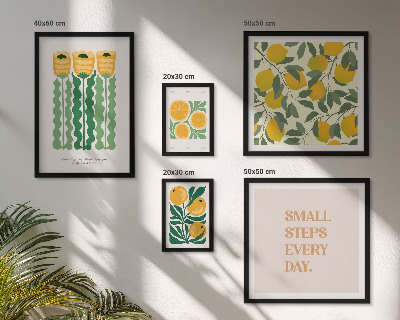 Tableau de décoration murale Slogans positifs sur les fleurs et les agrumes