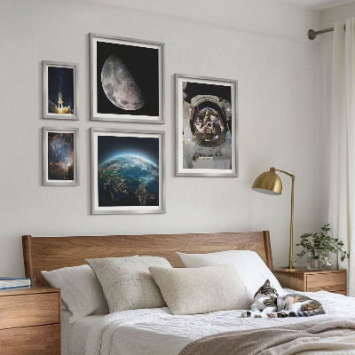 Lot de tableaux encadrés Les découvertes spatiales des astronautes