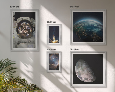 Lot de tableaux encadrés Les découvertes spatiales des astronautes