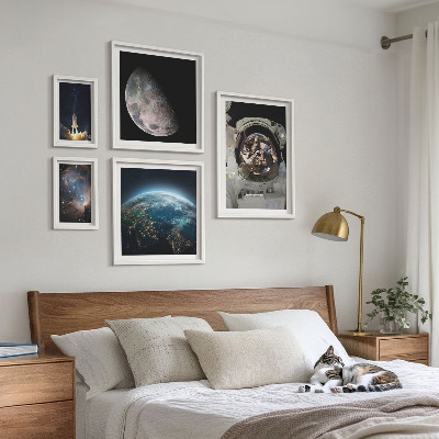 Lot de tableaux encadrés Les découvertes spatiales des astronautes