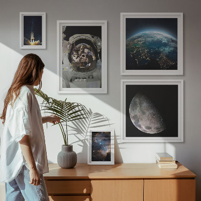 Lot de tableaux encadrés Les découvertes spatiales des astronautes