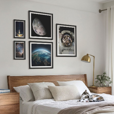 Lot de tableaux encadrés Les découvertes spatiales des astronautes