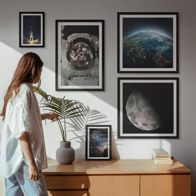Lot de tableaux encadrés Les découvertes spatiales des astronautes