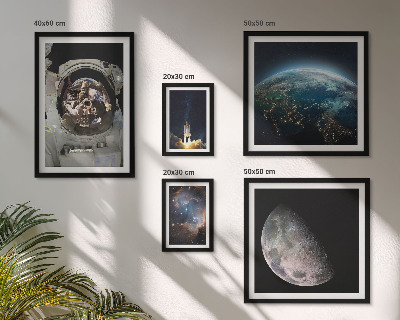 Lot de tableaux encadrés Les découvertes spatiales des astronautes