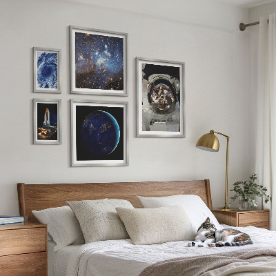Ensemble de 5 tableaux Les découvertes spatiales des astronautes