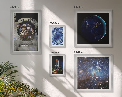 Ensemble de 5 tableaux Les découvertes spatiales des astronautes