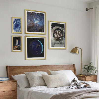 Ensemble de 5 tableaux Les découvertes spatiales des astronautes