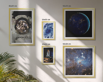 Ensemble de 5 tableaux Les découvertes spatiales des astronautes
