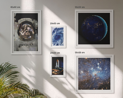 Ensemble de 5 tableaux Les découvertes spatiales des astronautes