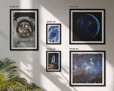 Les découvertes spatiales des astronautes ensemble de 5 tableaux