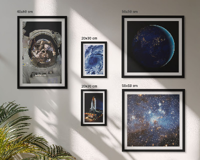 Ensemble de 5 tableaux Les découvertes spatiales des astronautes