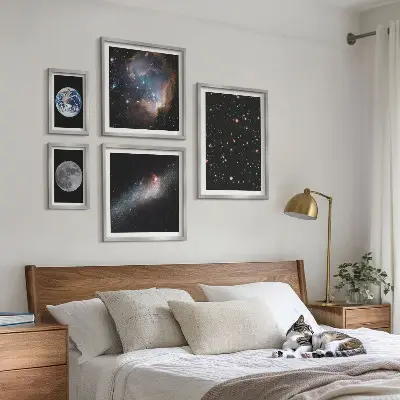 Tableau de décoration murale représentant des paysages cosmiques de la galaxie