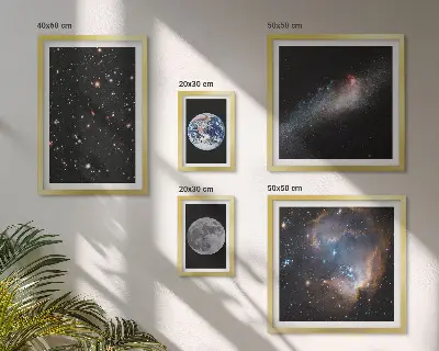 Tableau de décoration murale représentant des paysages cosmiques de la galaxie