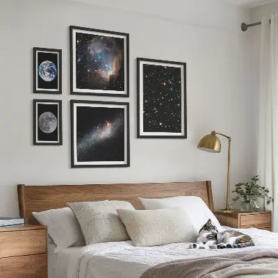 Tableau de décoration murale représentant des paysages cosmiques de la galaxie