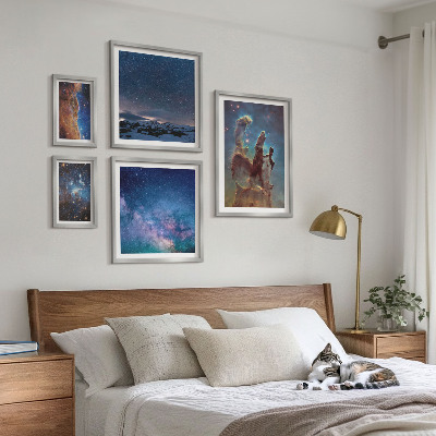 Lot de tableaux encadrés Paysages cosmiques des galaxies