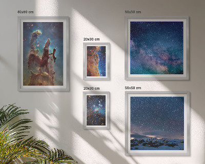 Lot de tableaux encadrés Paysages cosmiques des galaxies