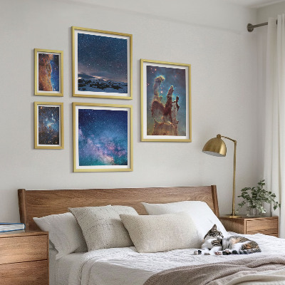Lot de tableaux encadrés Paysages cosmiques des galaxies