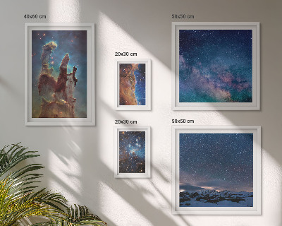 Lot de tableaux encadrés Paysages cosmiques des galaxies