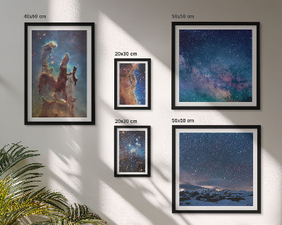 Lot de tableaux encadrés Paysages cosmiques des galaxies