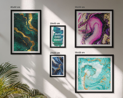 Tableau de décoration murale Motifs abstraits verts et violets