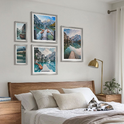Lot de tableaux encadrés Lacs de montagne et nature